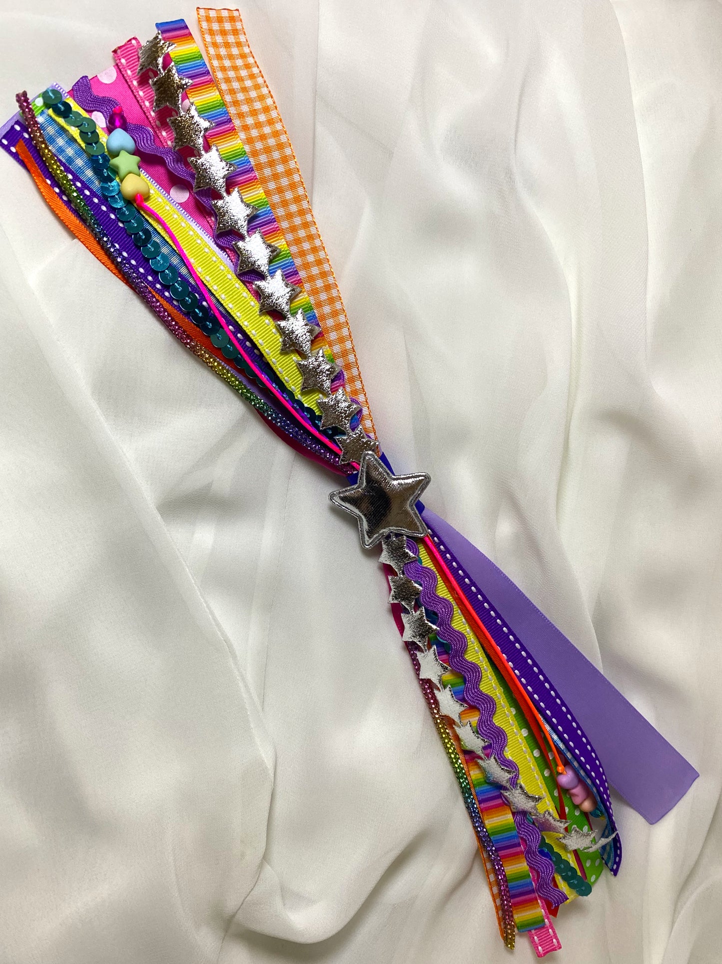 Rainbow Confetti Bow (bright version)