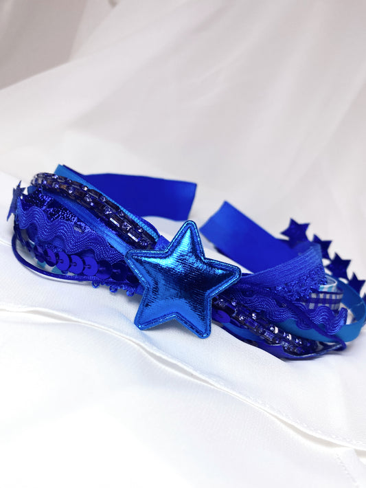 Blue Confetti Bow