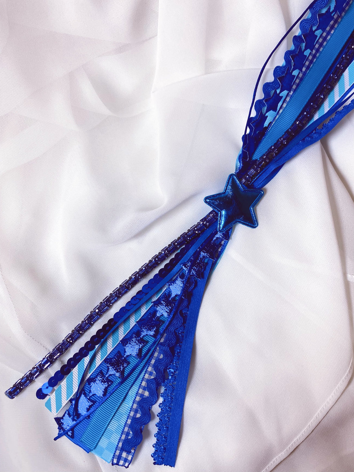Blue Confetti Bow