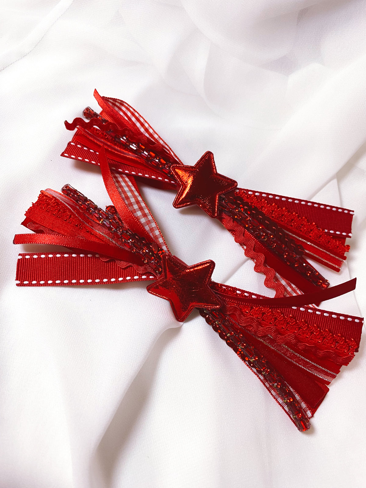 Red Mini Confetti Bow