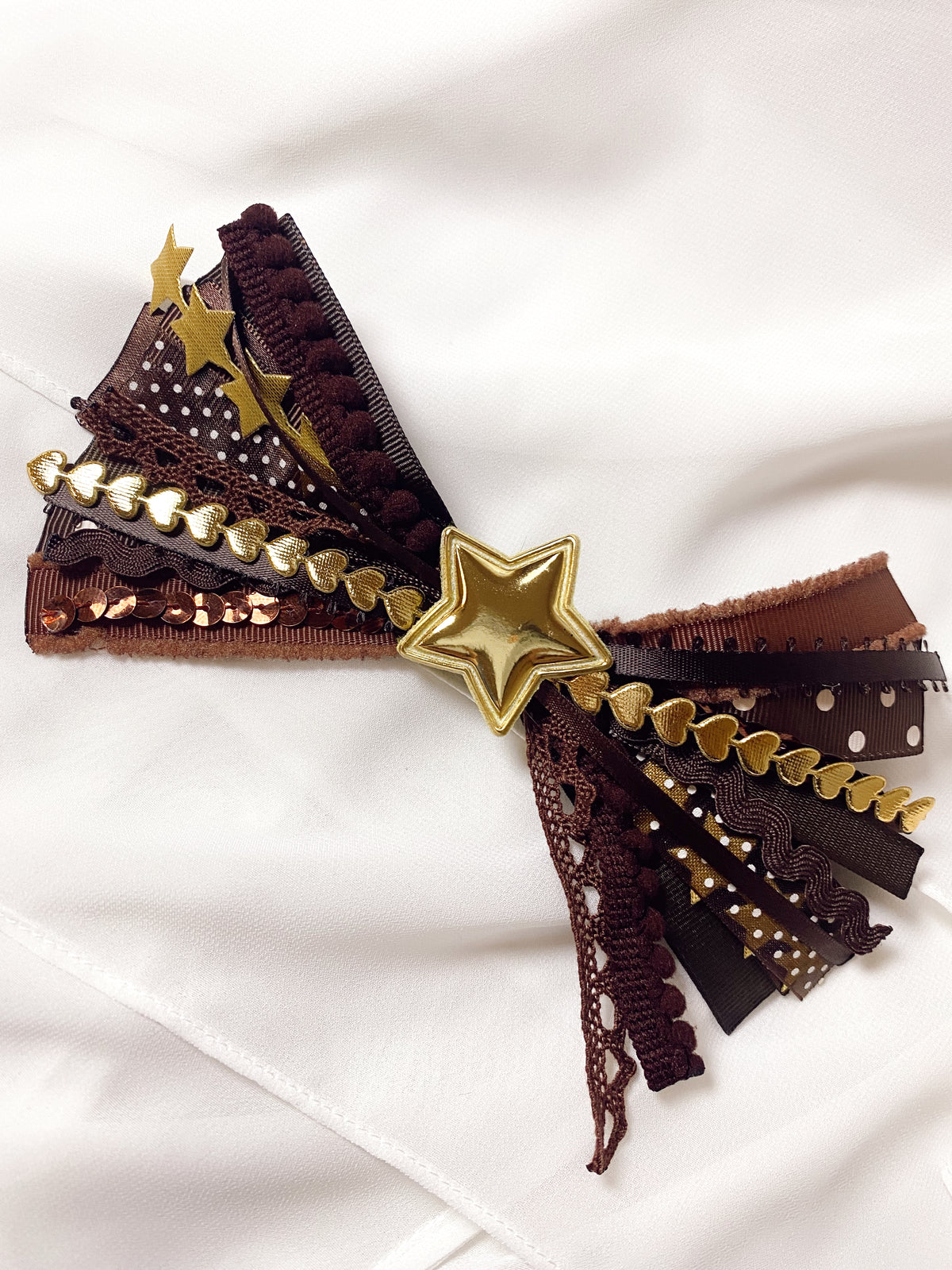 Brown Mini Confetti Bow