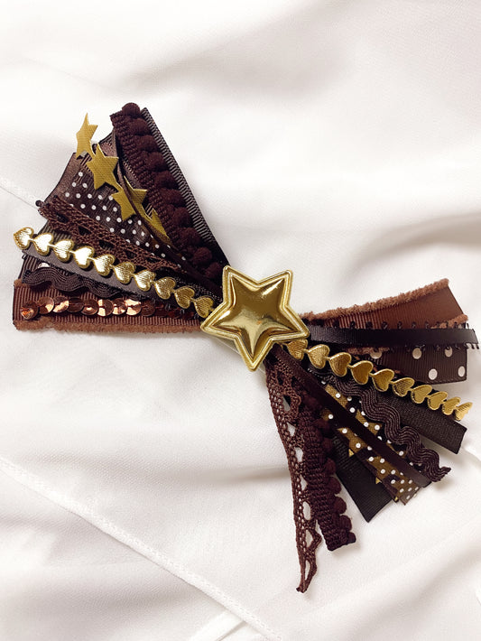 Brown Mini Confetti Bow