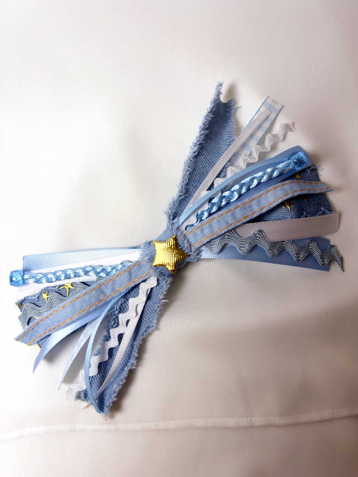 Mini Denim Confetti Bow