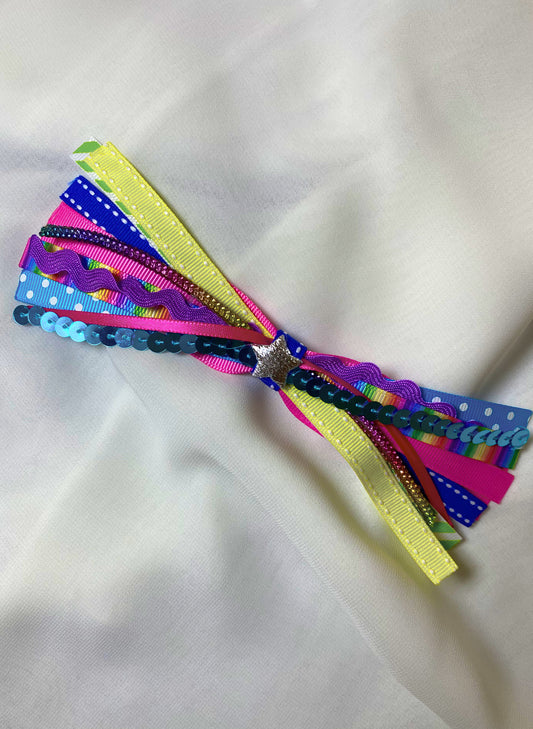 Mini Rainbow Confetti Bow