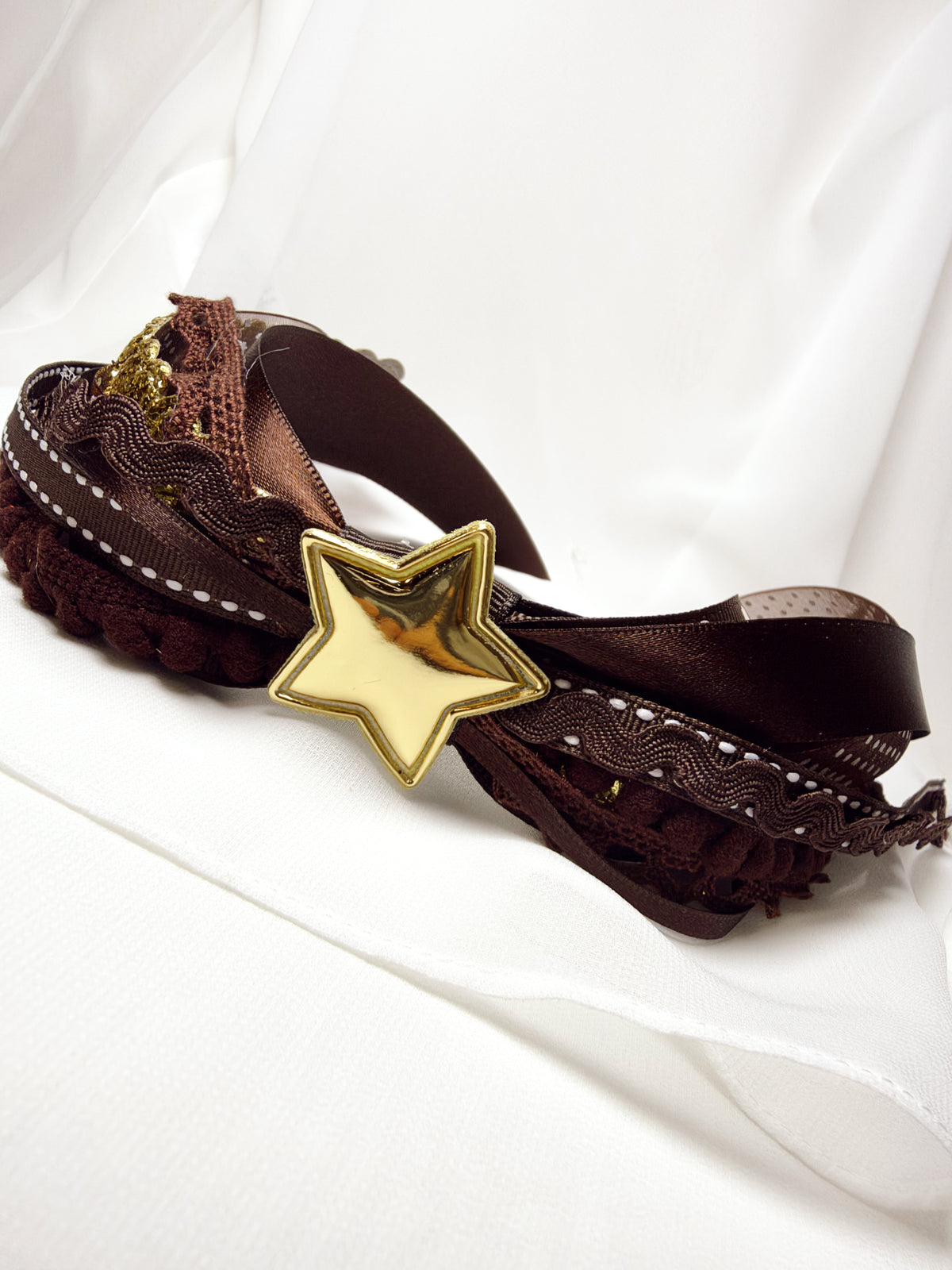 Brown Confetti Bow