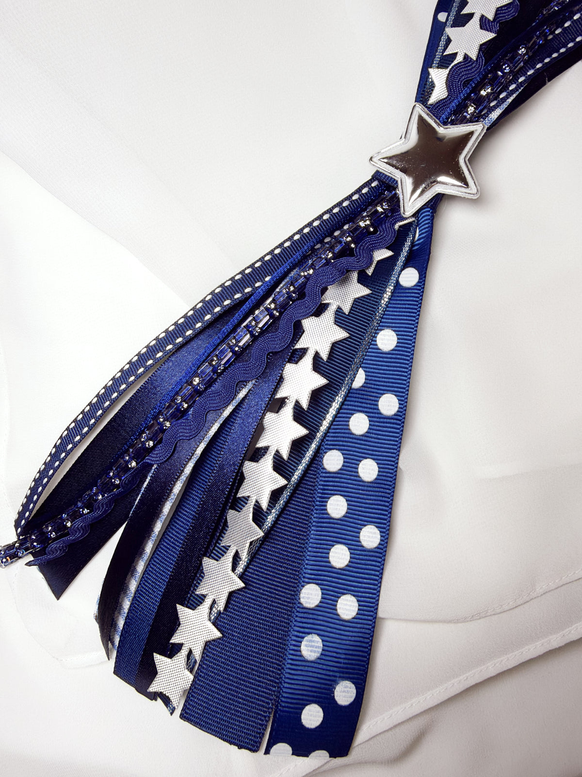 Navy Blue Confetti Bow