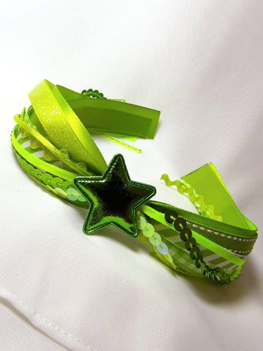 Lime Green Confetti Bow