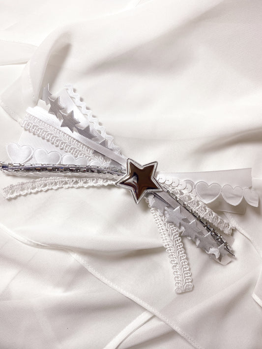 White Mini Confetti Bow