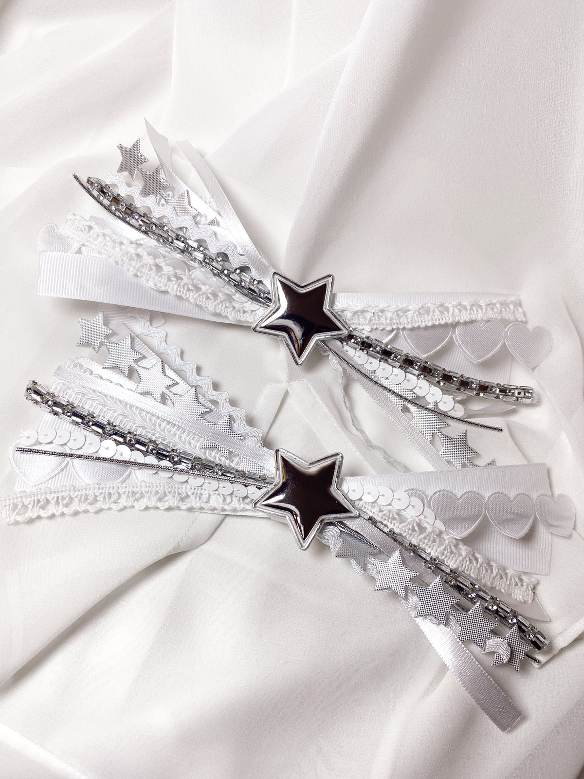 White Mini Confetti Bow