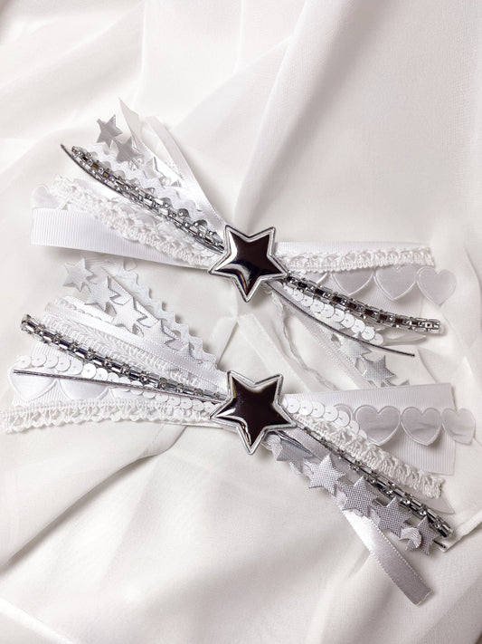 White Mini Confetti Bow