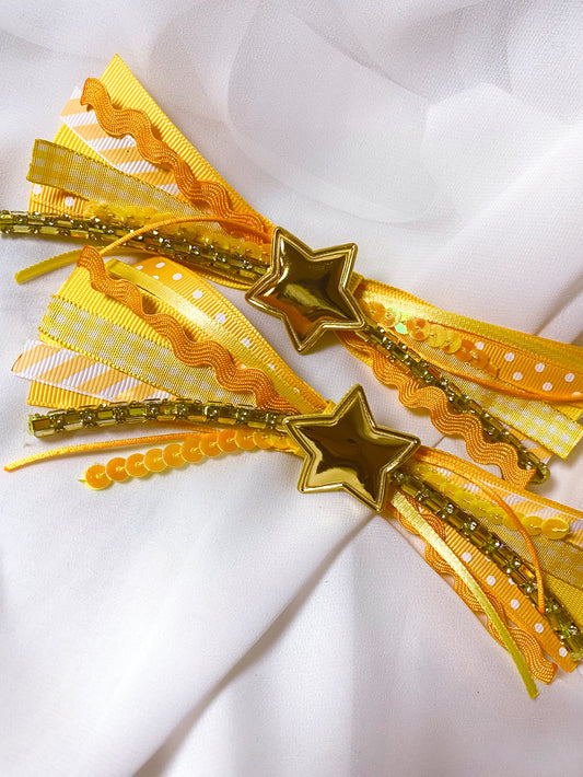 Yellow Mini Confetti Bow