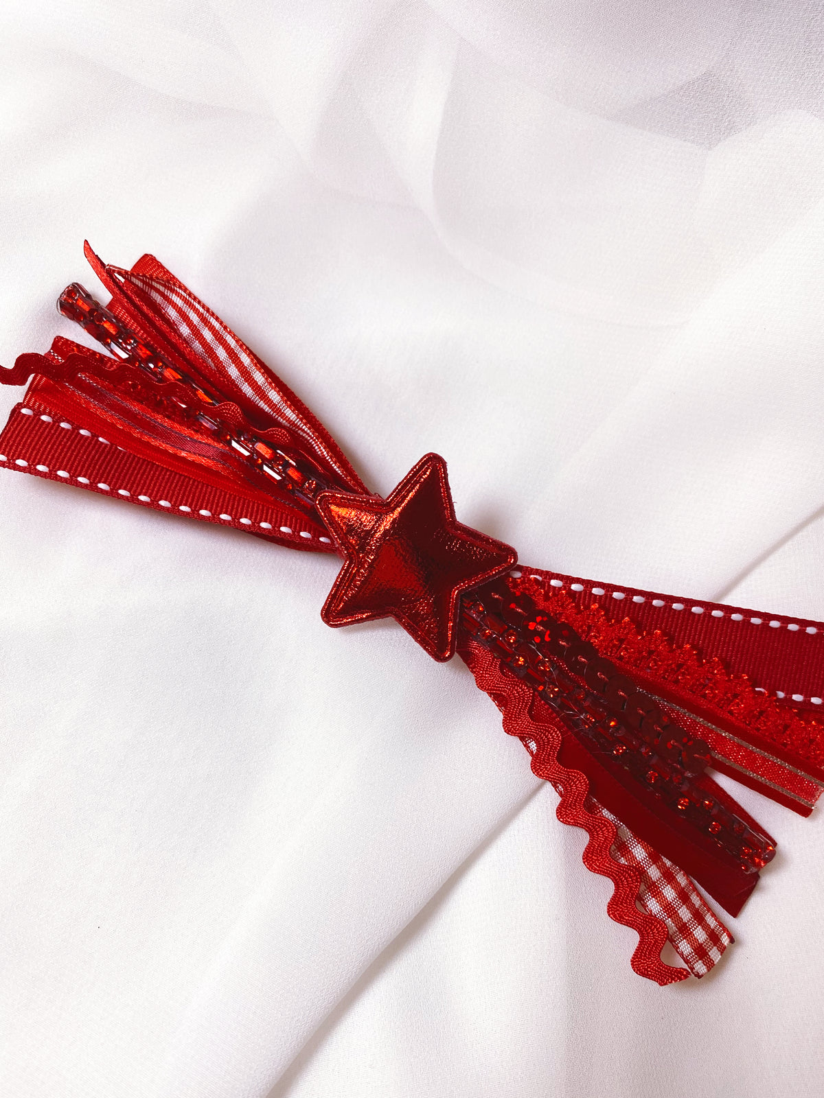 Red Mini Confetti Bow