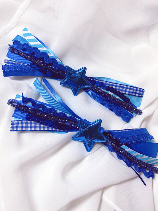 Blue Mini Confetti Bow