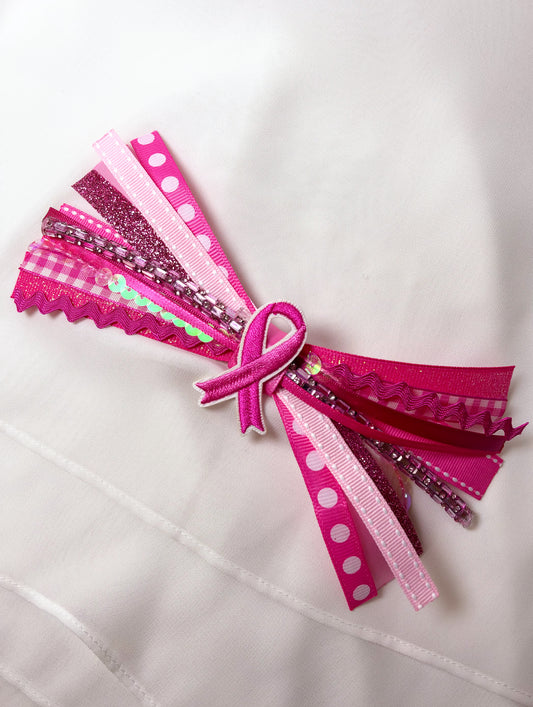 Pink October Exclusive BC Awareness Mini Confetti Bow
