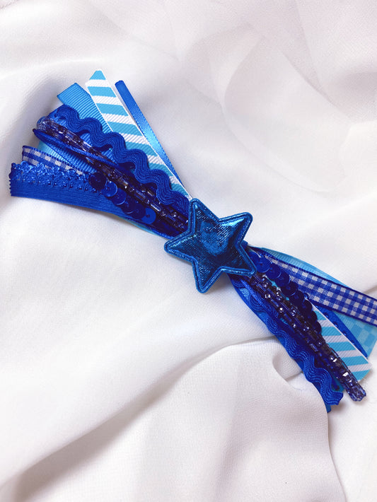 Blue Mini Confetti Bow