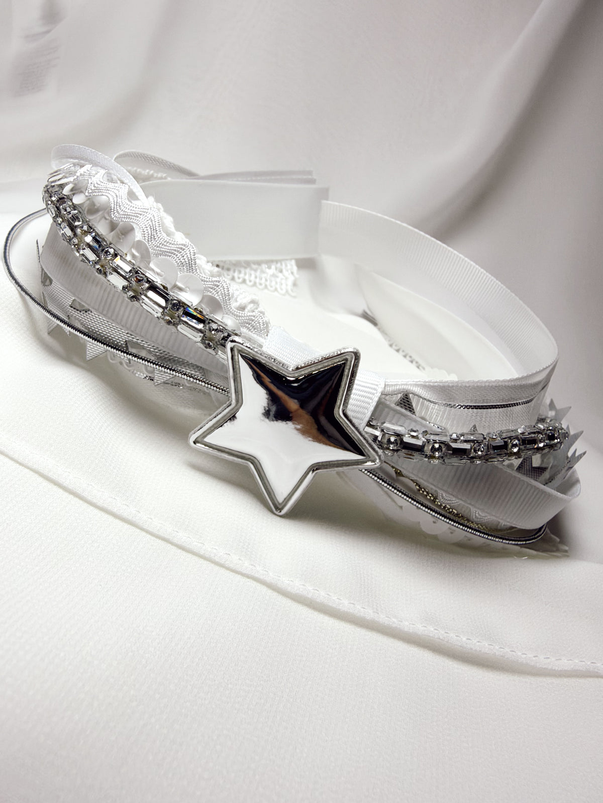 White Confetti Bow
