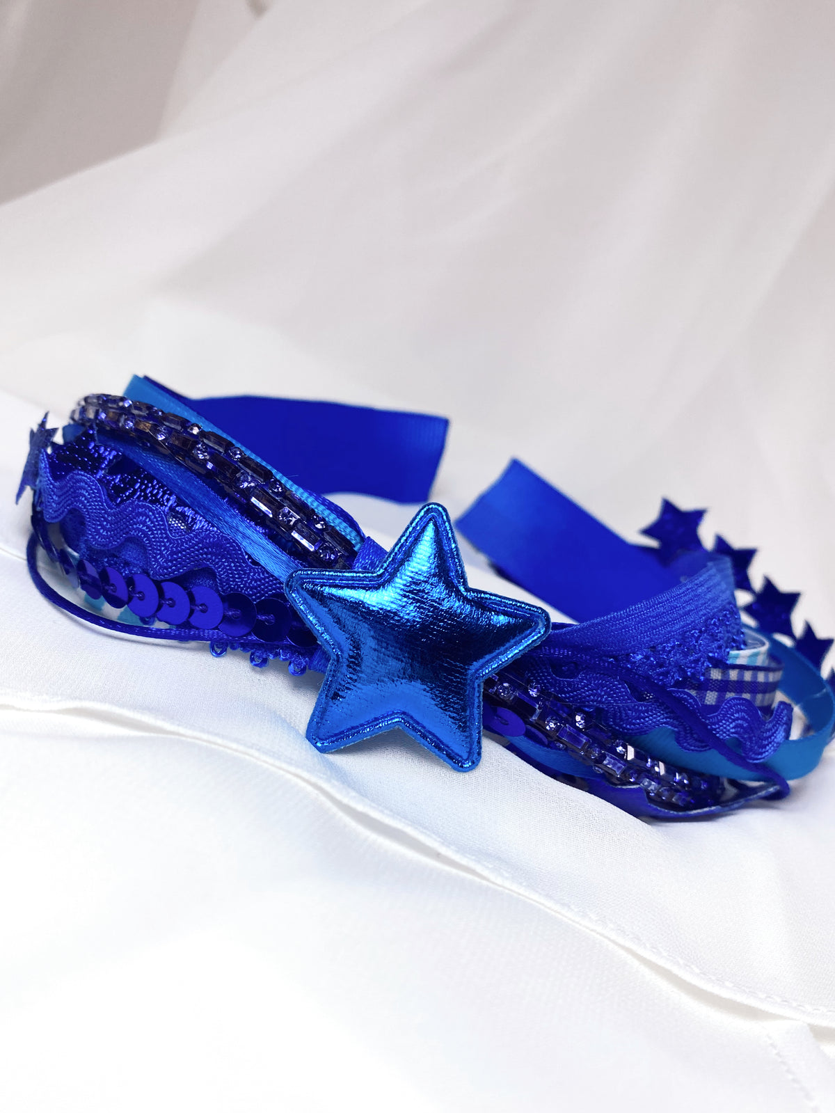 Blue Confetti Bow