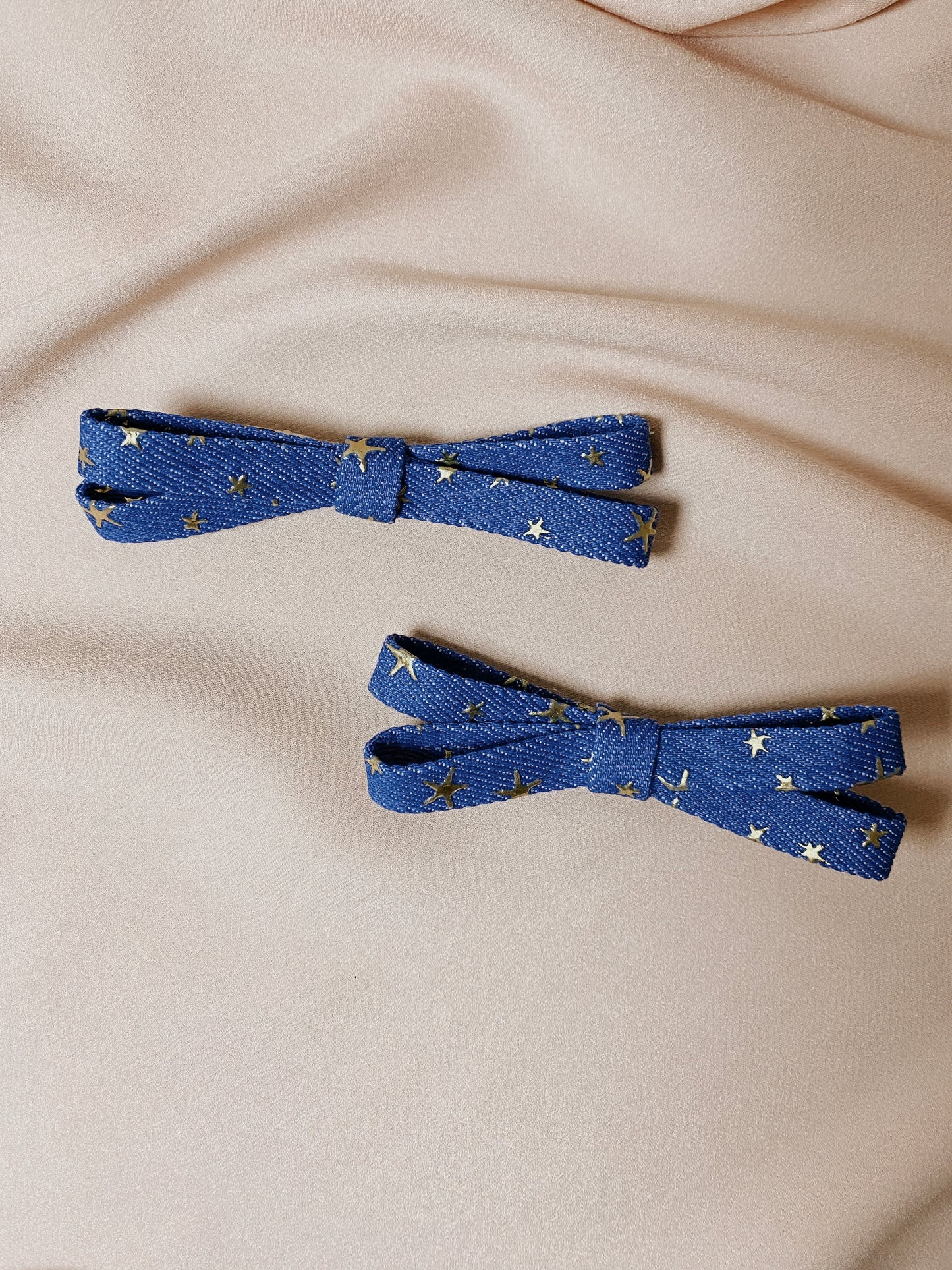 Mini Dark Denim Star Bow