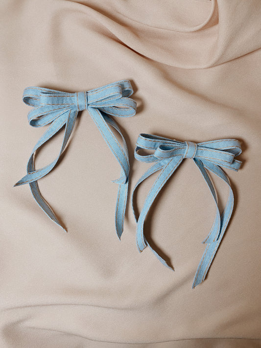 Denim Hem Bow