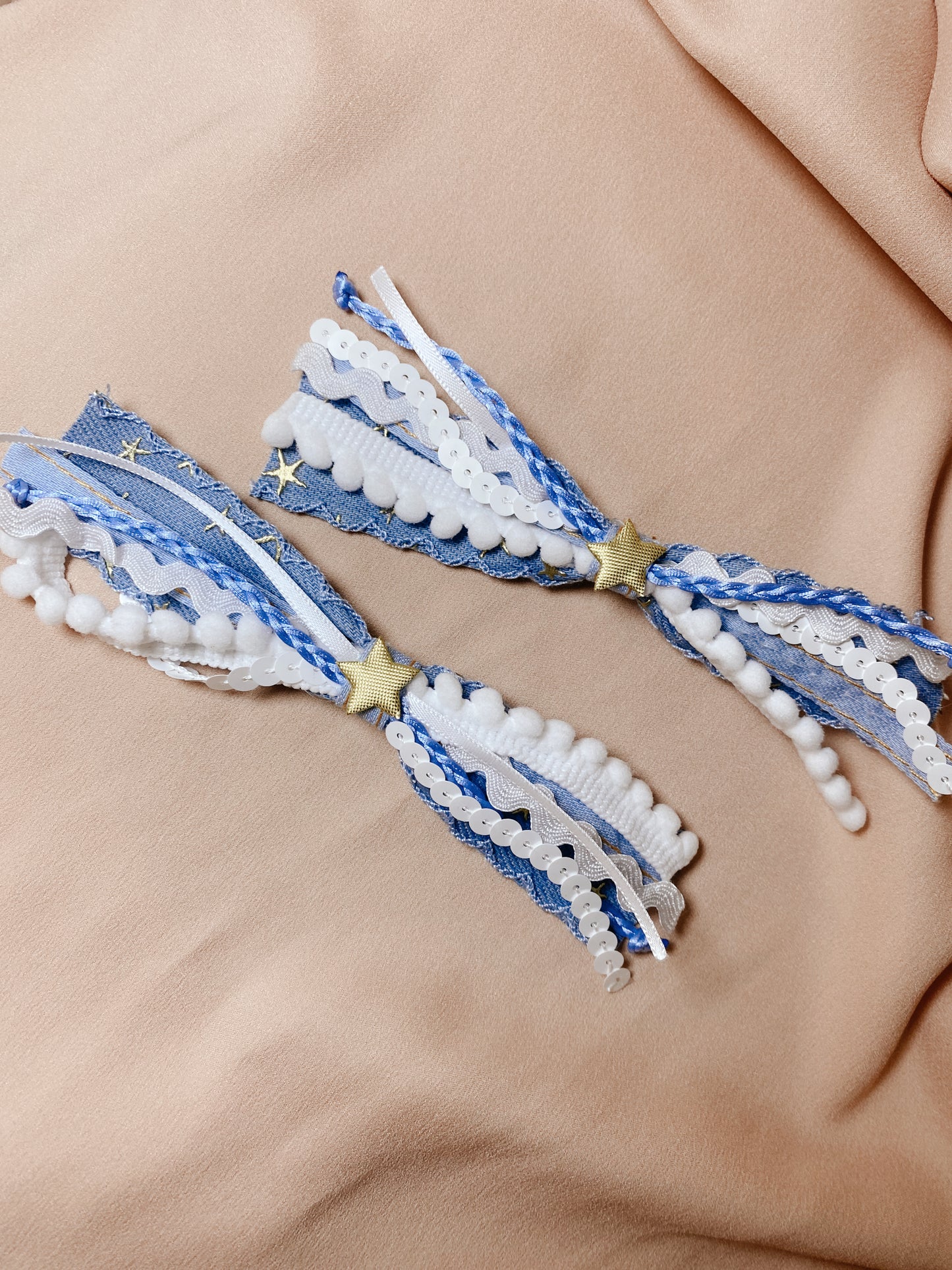 Mini Denim Confetti Bow