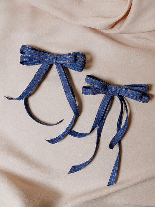 Denim Hem Bow